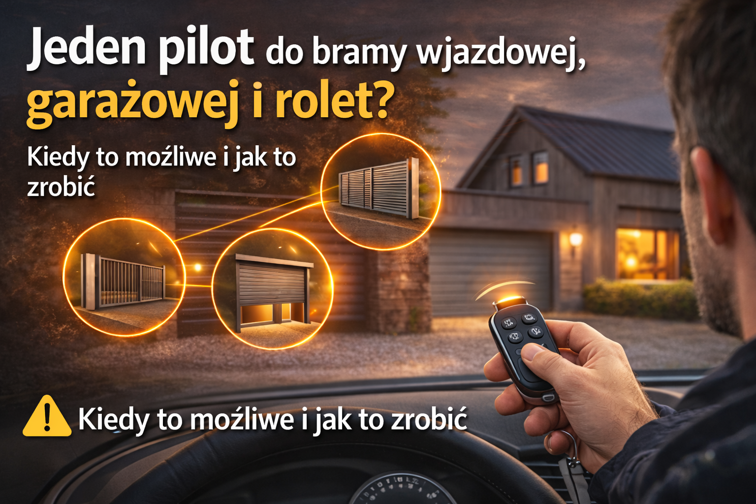 Jeden pilot do bramy, garażu i rolet – jak to zrobić